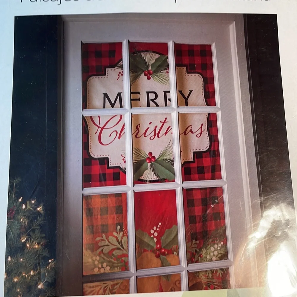 Christmas window shade decoration